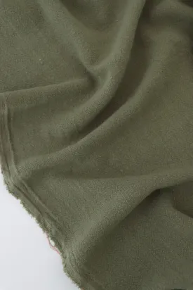 2YD PRECUT; Vernon Olive Luxor Heavy Linen Slub