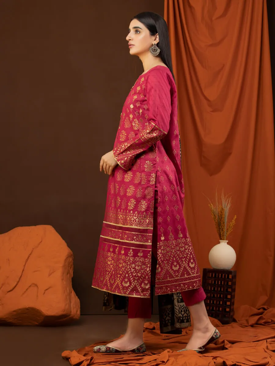 ACE Galleria Guzel Embroidered Jacquard 3Pc Suit A-WU3PS22-237