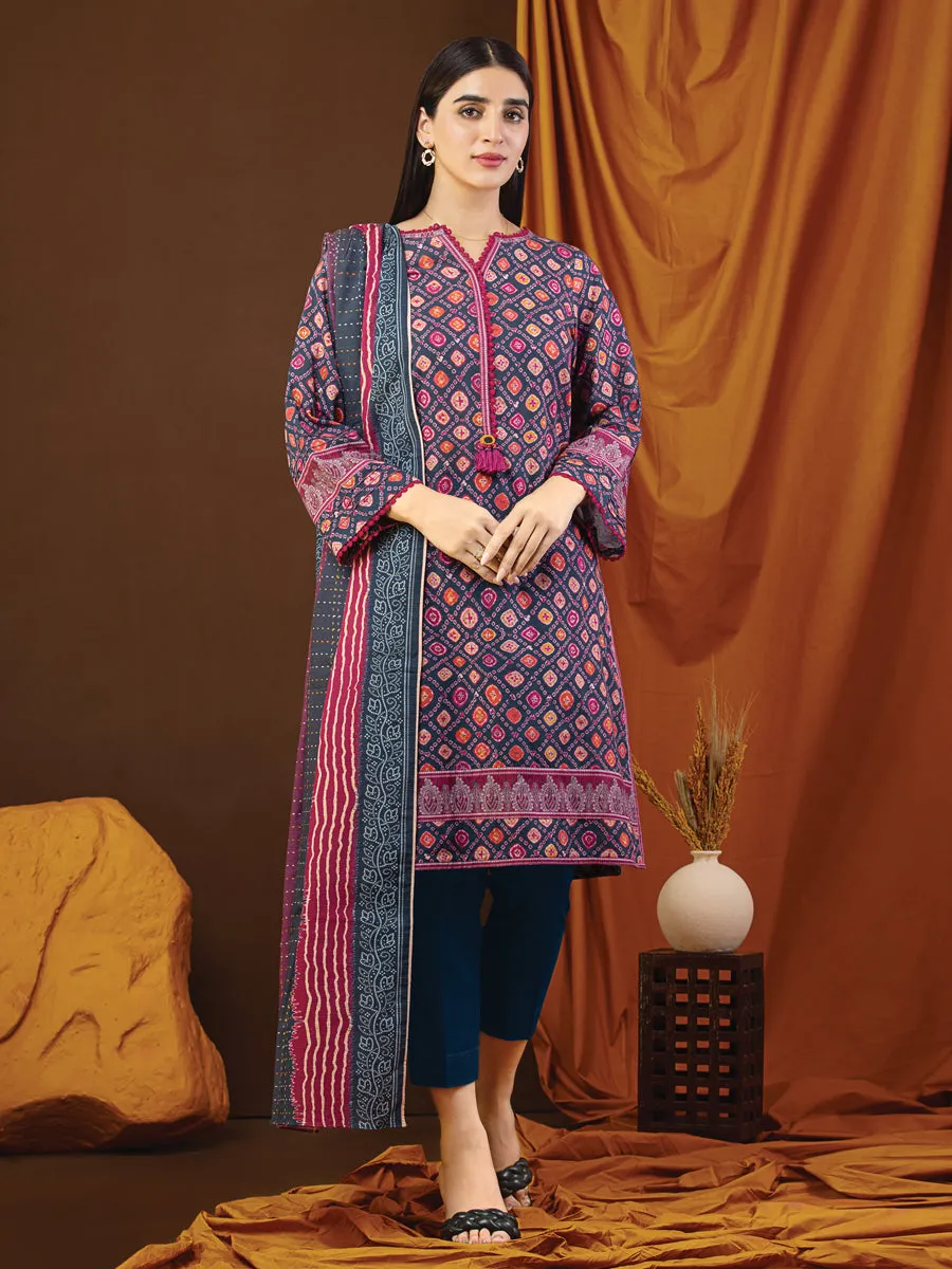 ACE Galleria Merak Khaddar Unstitched Printed 3Pc Suit A-WU3PWK22-418