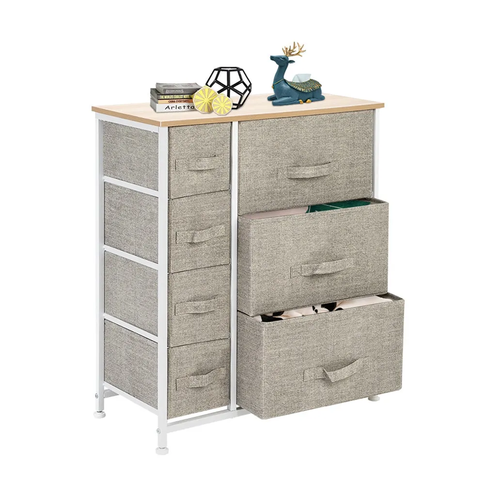 AMYOVE Dresser with 7 Drawers Furniture Storage Tower Unit Storage Rack