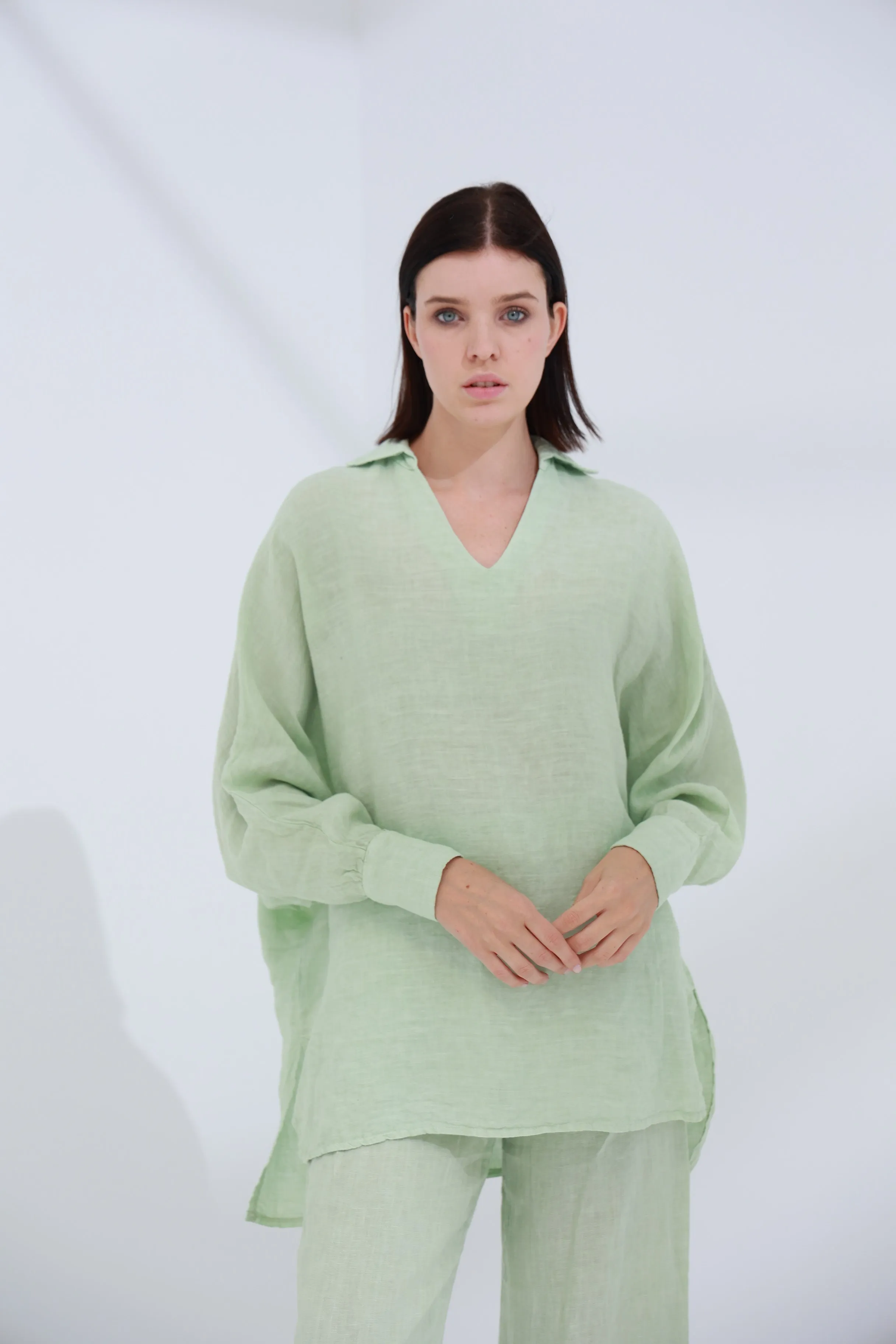 Armonia Pure Linen shirt Verdino