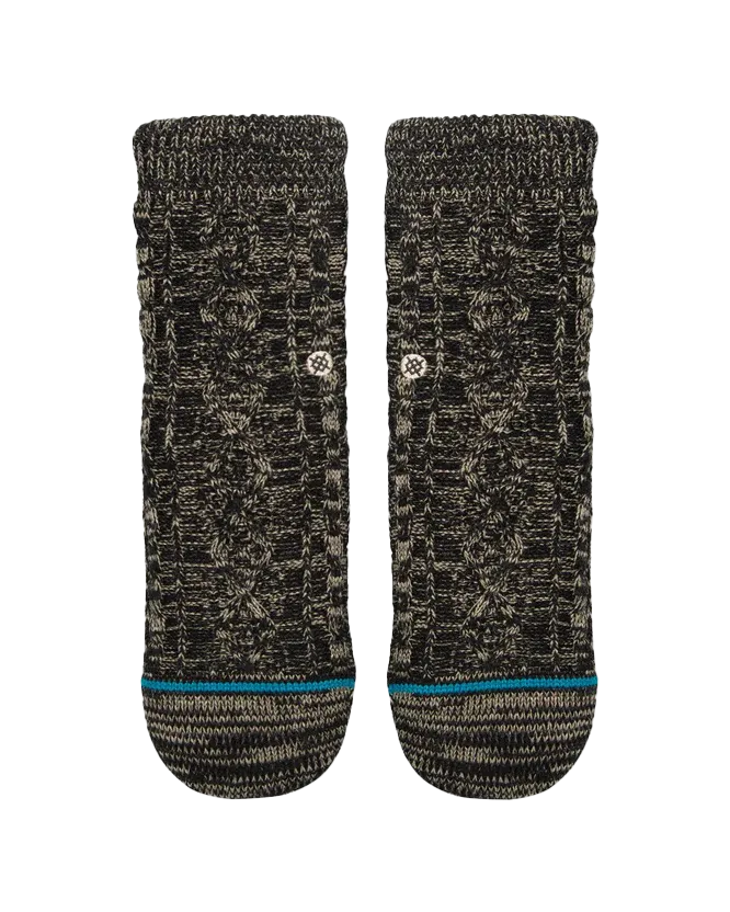 Aspen Slipper Socks in Washed Black