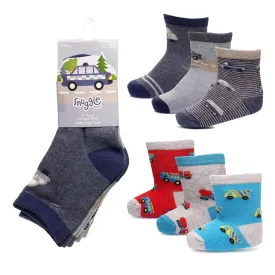 Baby Boys 3pk Socks - Cars (PK12) (00-5.5) SK1203