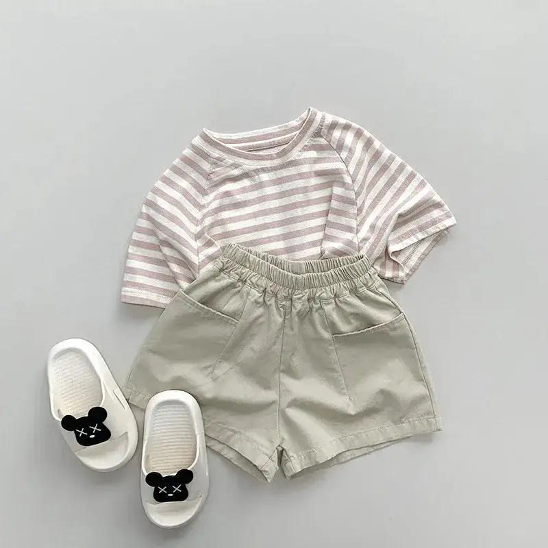 Children's Short Sleeve Striped Tee