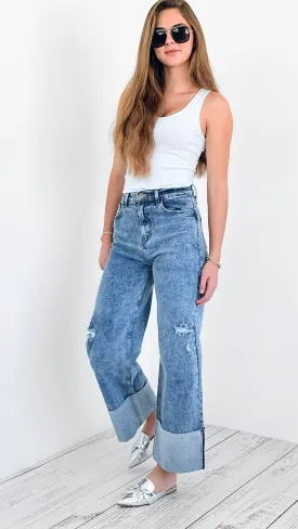 City Limits Wide-Leg Jeans