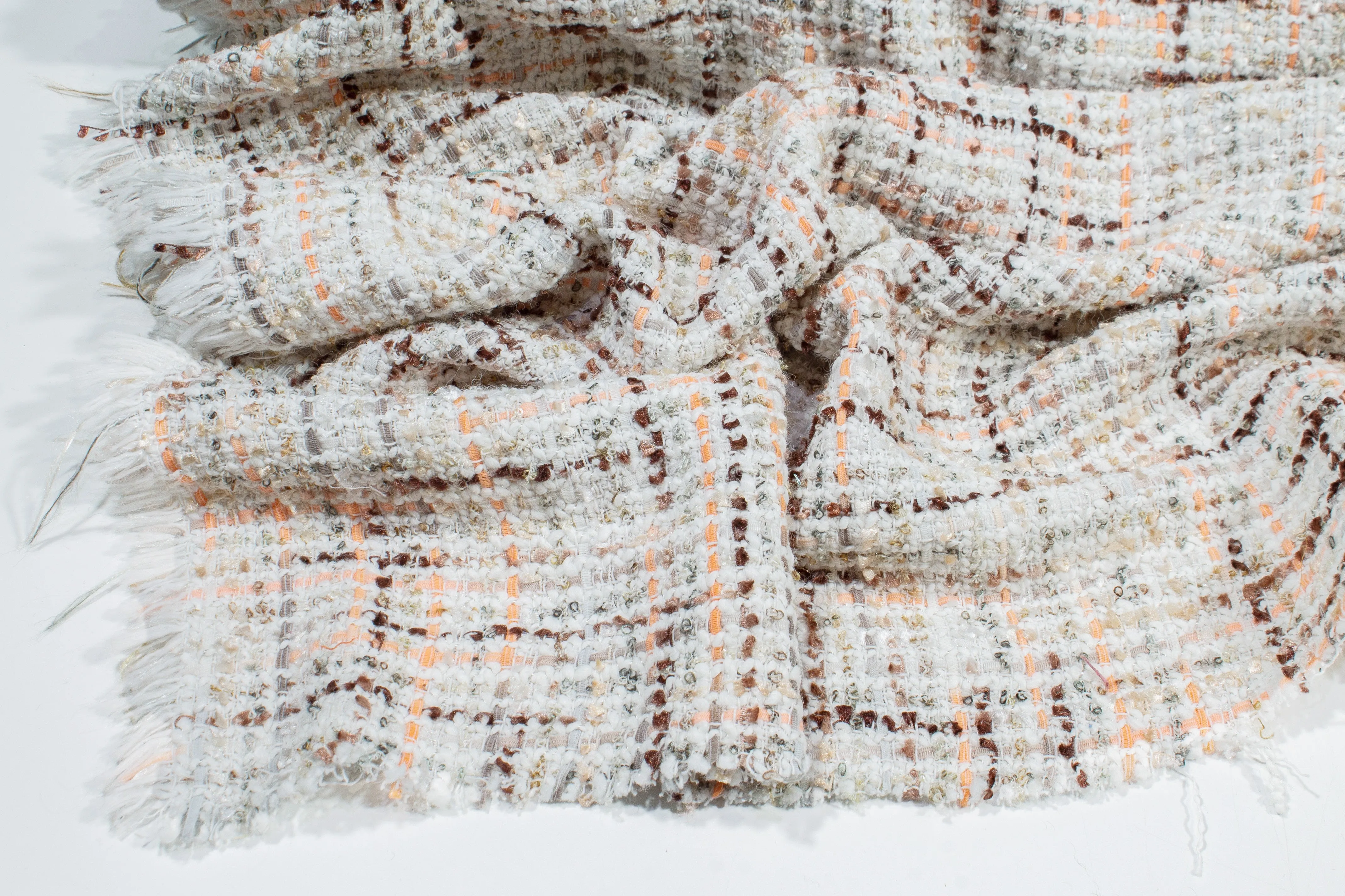 Cotton Tweed Boucle - White / Multicolor