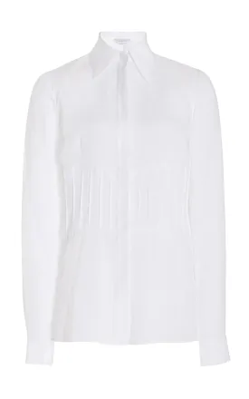 Duff Top in White Aloe Linen