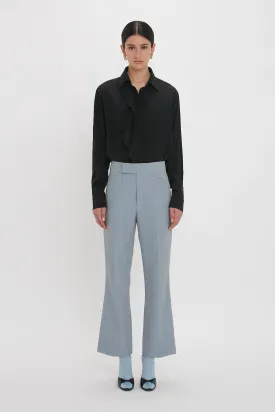 Exclusive Wide Cropped Flare Trouser In Marina