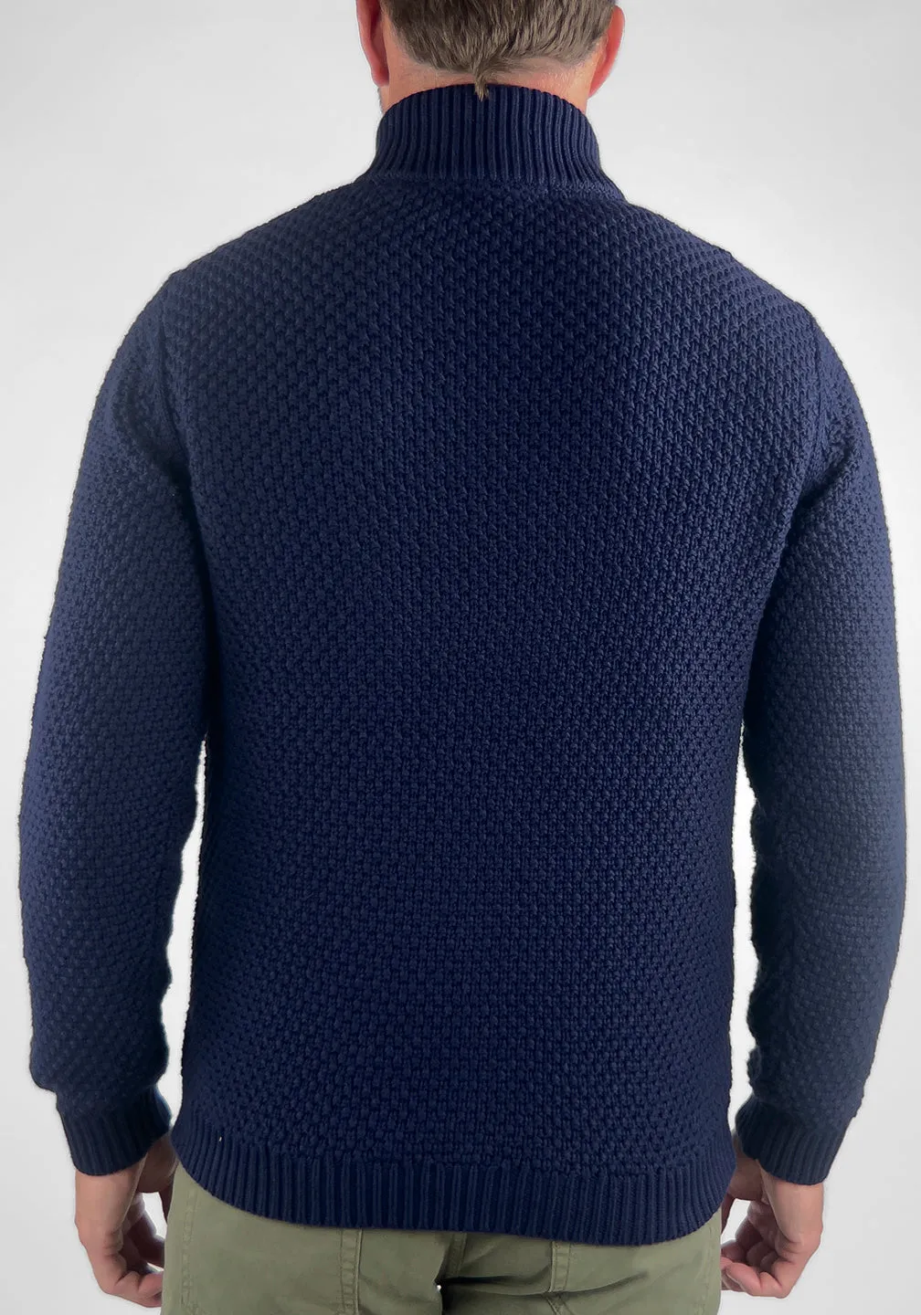 Fisherman Cable Mock Neck Sweater