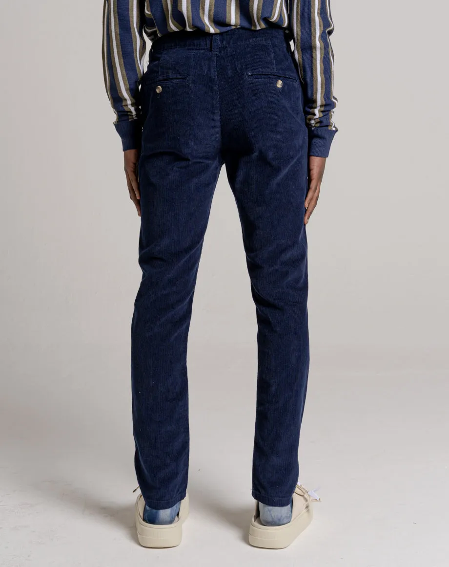 KOBI MEN'S CORDUROY TROUSERS - NAVY