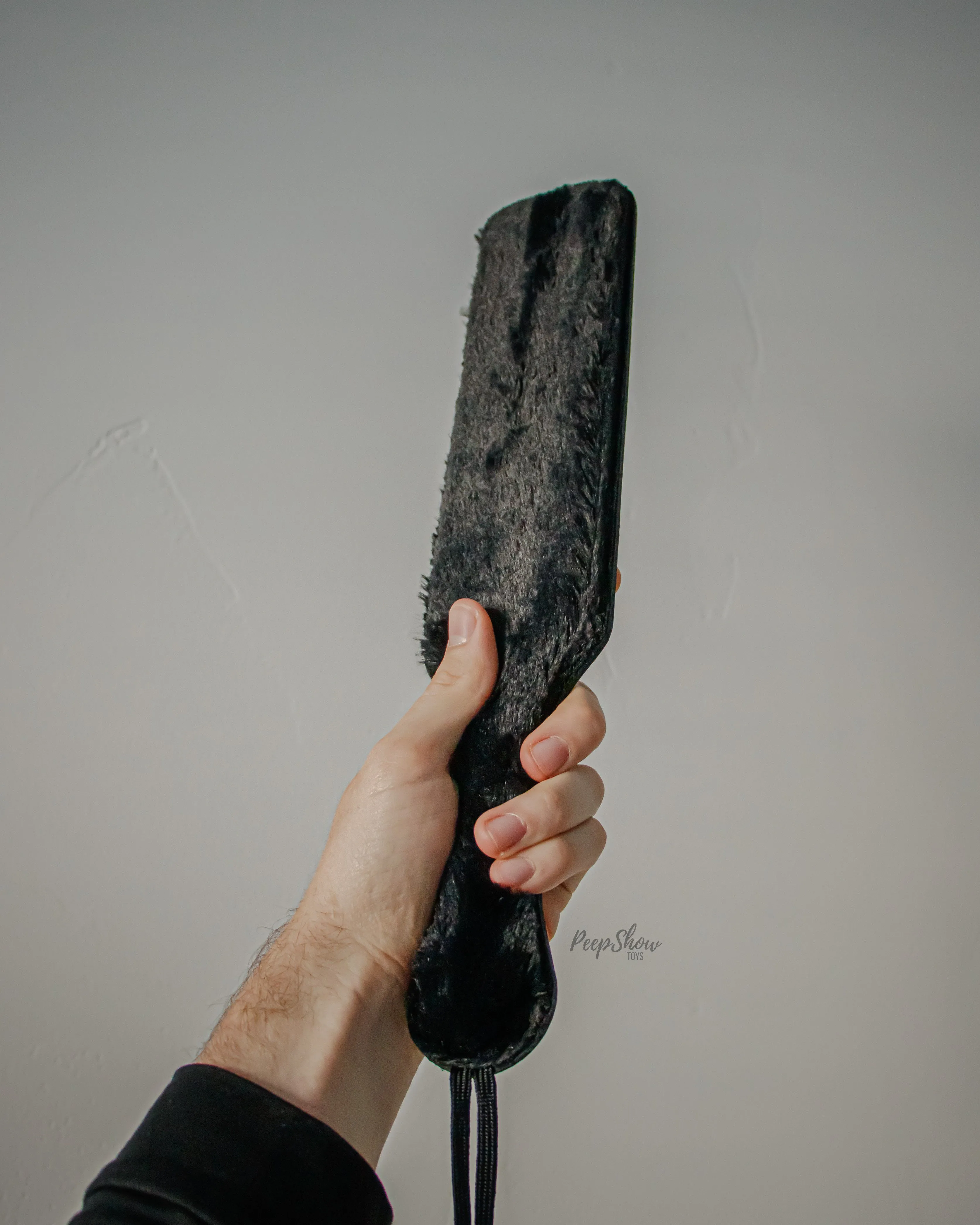 Leather Paddle with Black Fur Side