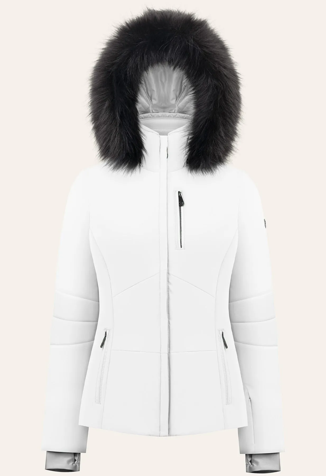 Poivre Blanc W24-0802 Stretch Ski Jacket in White