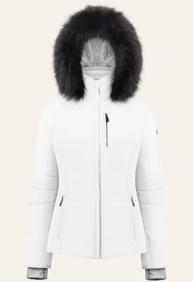 Poivre Blanc W24-0802 Stretch Ski Jacket in White