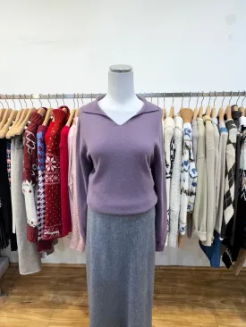 Purple Cashmere and Wool Blended Top