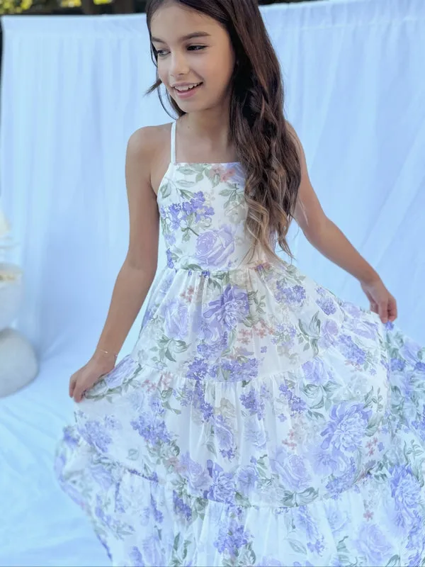 Savannah Girls Lilac Maxi Dress