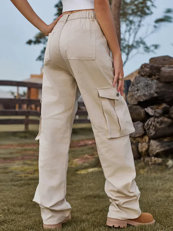 Women's Elasticated Waist Durable Cargo Trousers