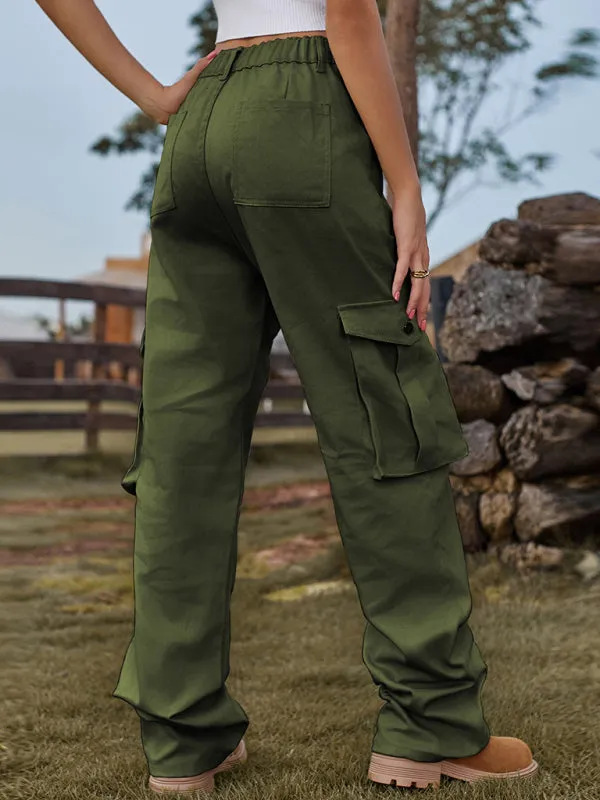 Women's Elasticated Waist Durable Cargo Trousers